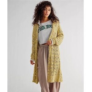 Free People Sweet Talker Hooded Cardigan Long Sweater
